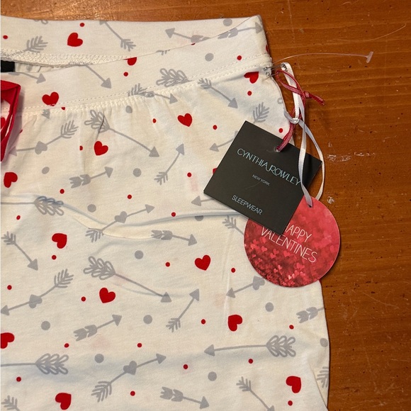 Cynthia Rowley White Pajama Pants with Red Details - Picture 2 of 5